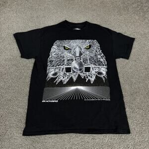 Blackbird Flight Wear Shirt Mens Medium Black Eagle Jet Graphic Tee Top
